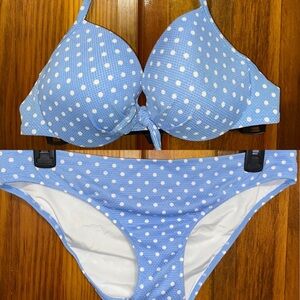 Target Pastel Blue and White Polka Dot Bikini​